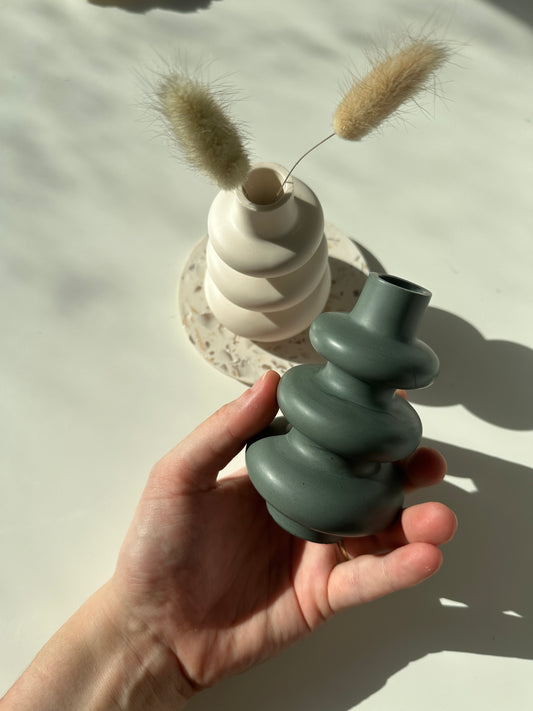 wavy ceramic vase